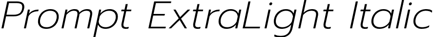 Prompt ExtraLight Italic font - Prompt-ExtraLightItalic.ttf