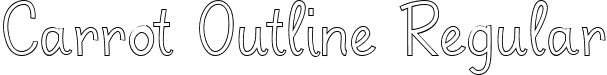 Carrot Outline Regular font - Carrot - Outline.ttf