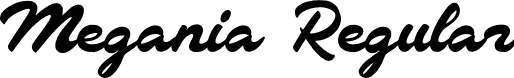 Megania Regular font - Megania.otf