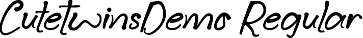 CuteTwinsDemo Regular font - CuteTwinsDemoRegular.ttf