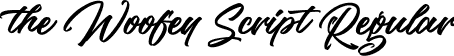 the Woofey Script Regular font - the Woofey Script.ttf