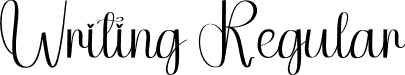 Writing Regular font - Writing.otf