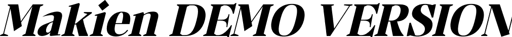 Makien DEMO VERSION font - Makien Italic DEMO VERSION.otf