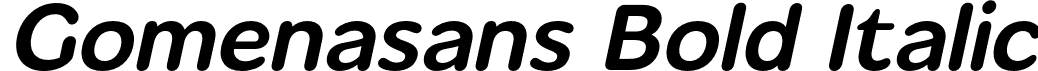 Gomenasans Bold Italic font - Gomenasans-BoldItalic.otf