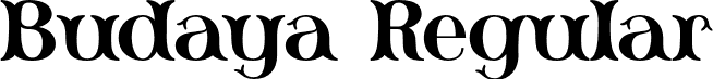 Budaya Regular font - Budaya.otf