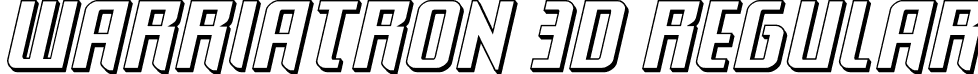 Warriatron 3D Regular font - Warriatron3D-E44n8.otf