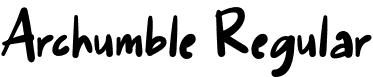 Archumble Regular font - Archumble-Regular.otf