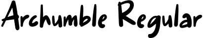 Archumble Regular font - Archumble-Regular.ttf