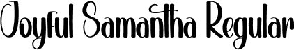 Joyful Samantha Regular font - Joyful-Samantha.otf