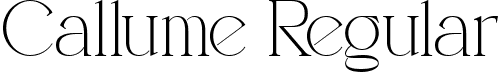 Callume Regular font - Callume.ttf