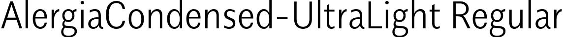 AlergiaCondensed-UltraLight Regular font - AlergiaCondensed-UltraLight.otf