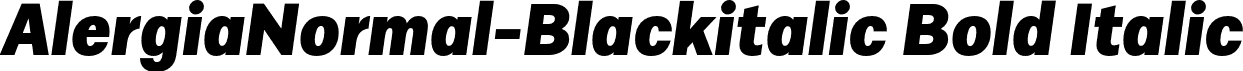 AlergiaNormal-Blackitalic Bold Italic font - AlergiaNormal-Blackitalic.otf