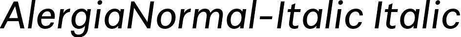 AlergiaNormal-Italic Italic font - AlergiaNormal-Italic.otf