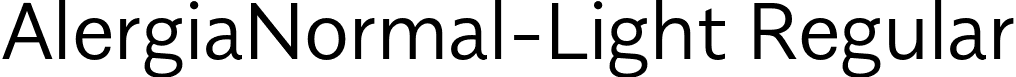 AlergiaNormal-Light Regular font - AlergiaNormal-Light.otf