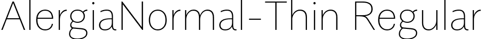 AlergiaNormal-Thin Regular font - AlergiaNormal-Thin.otf