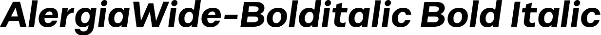 AlergiaWide-Bolditalic Bold Italic font - AlergiaWide-Bolditalic.otf