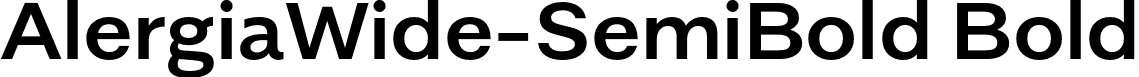 AlergiaWide-SemiBold Bold font - AlergiaWide-SemiBold.otf