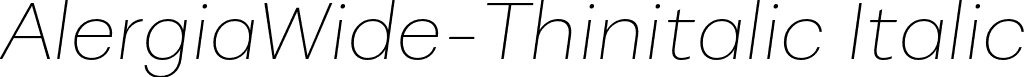 AlergiaWide-Thinitalic Italic font - AlergiaWide-Thinitalic.otf