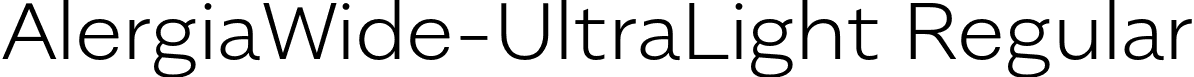 AlergiaWide-UltraLight Regular font - AlergiaWide-UltraLight.otf