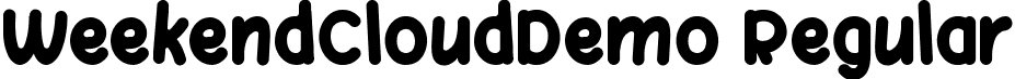 WeekendCloudDemo Regular font - WeekendCloudDemoRegular.ttf