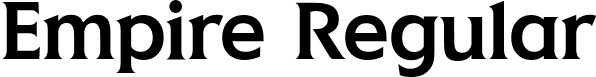 Empire Regular font - empire.ttf