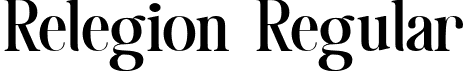 Relegion Regular font - Relegion.otf