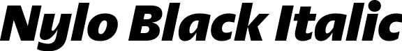 Nylo Black Italic font - Nylo-BlackItalic.ttf