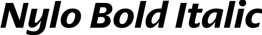 Nylo Bold Italic font - Nylo-BoldItalic.ttf