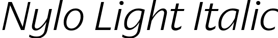 Nylo Light Italic font - Nylo-LightItalic.ttf