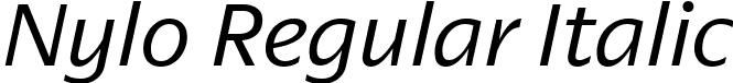 Nylo Regular Italic font - Nylo-RegularItalic.ttf