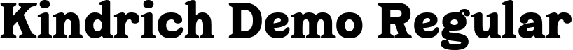 Kindrich Demo Regular font - kindrich-demo.ttf