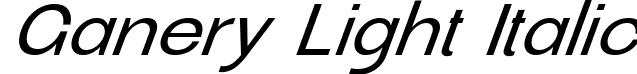 Ganery Light Italic font - Ganery Light Italic.ttf