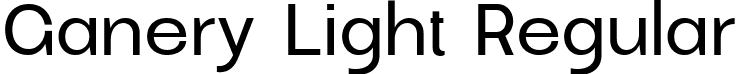 Ganery Light Regular font - Ganery Light.ttf