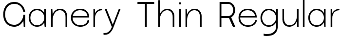 Ganery Thin Regular font - Ganery Thin.ttf