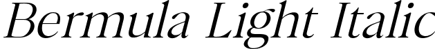 Bermula Light Italic font - Bermula Italic Variable.ttf