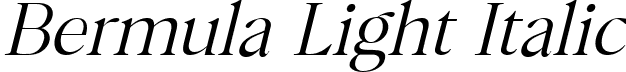 Bermula Light Italic font - Bermula Lightitalic.ttf