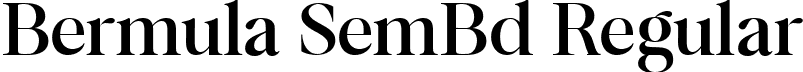 Bermula SemBd Regular font - Bermula Semibold.ttf