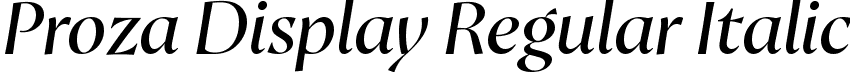 Proza Display Regular Italic font - ProzaDisplay-RegularItalic.ttf