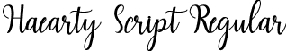 Haearty Script Regular font - Hearty Script.otf