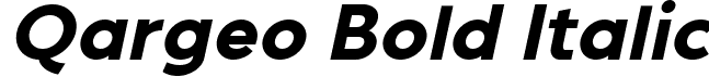 Qargeo Bold Italic font - Qargeo-BoldOblique.ttf