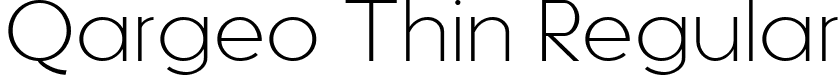 Qargeo Thin Regular font - Qargeo-Thin.ttf