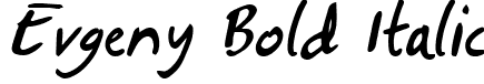 Evgeny Bold Italic font - Evgeny - Bold Italic.ttf