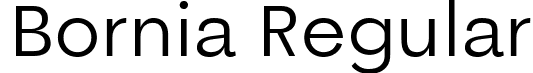 Bornia Regular font - Bornia-Regular.ttf