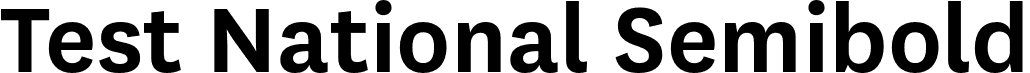 Test National Semibold font - TestNational-Semibold.otf