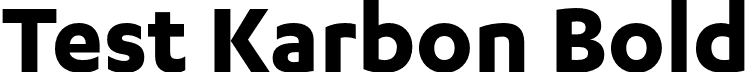 Test Karbon Bold font - TestKarbon-Bold.otf