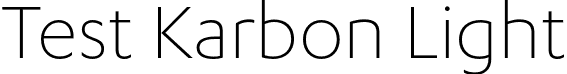 Test Karbon Light font - TestKarbon-Light.otf