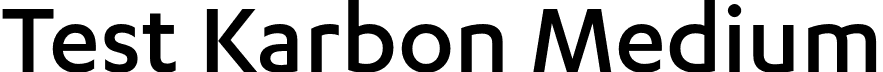 Test Karbon Medium font - TestKarbon-Medium.otf