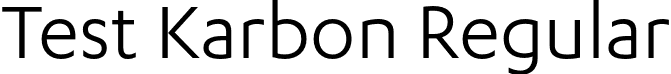 Test Karbon Regular font - TestKarbon-Regular.otf