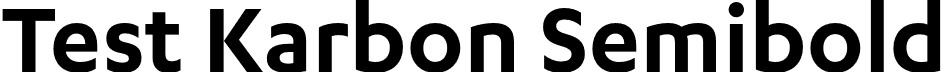 Test Karbon Semibold font - TestKarbon-Semibold.otf