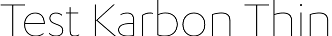 Test Karbon Thin font - TestKarbon-Thin.otf